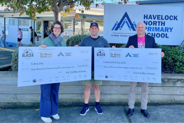 Peak Trail Blazer cheque presentation